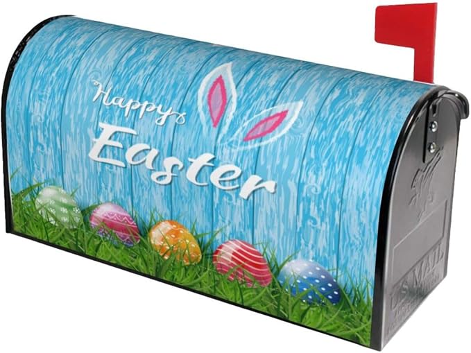 Ouqiuwa Easter Bunny Welcome Magnetic Mailbox Cover - Image 2
