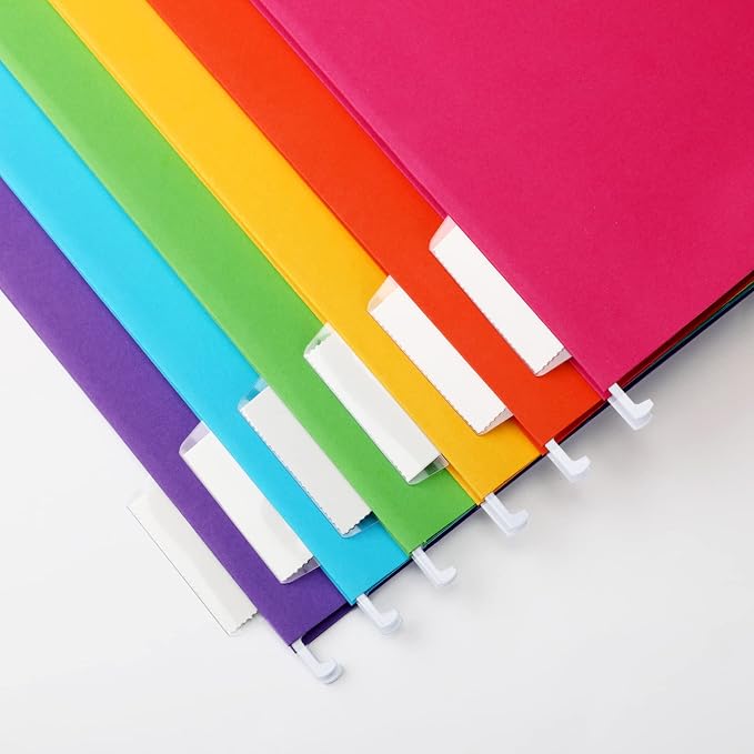 Yaomiao 24 Pack Hanging File Folders 3 Pleats Letter Size File Cabinet Folders - Image 3