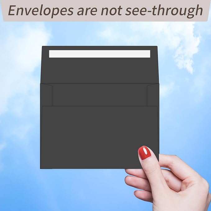 200 Packs White 4x6 Envelopes for Invitation Card, A6 Small Envelopes Self Seal - Image 4