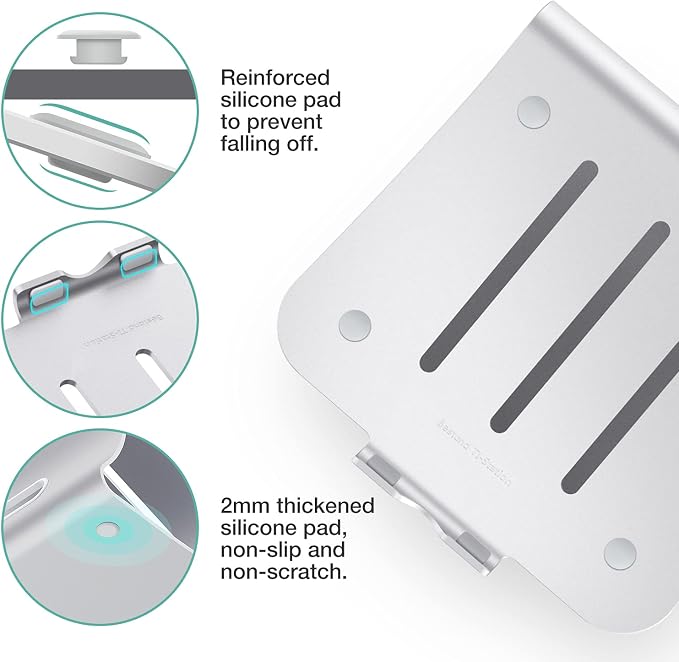 Laptop Stand, Aluminum Notebook Holder Riser Heat-Vent - Image 4