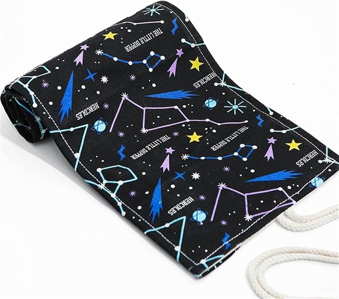 DIYOMR 12/24/36/72 Slots Pencil Wrap Pencil Rolls, Artist Colored Pencil Roll - Image 3