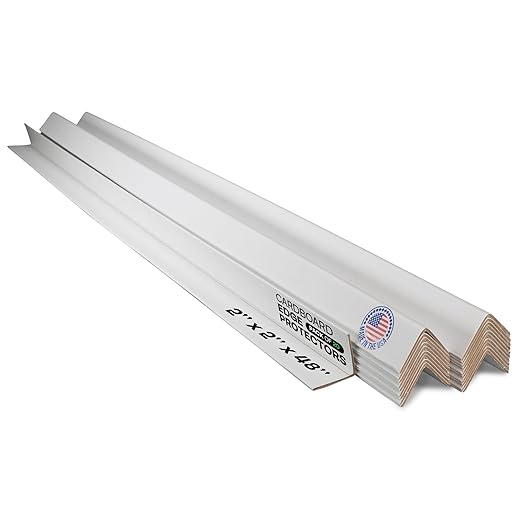 IDL Packaging 2” x 2” x 48” Cardboard Edge Protector (Pack of 20) - Corner Protectors for Shipping, Storage, & Moving – Reinforced Corner Guard Protection for Pallets, Wall Corners, & Furniture-DeskLoop Office