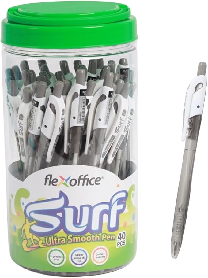 FLEXOFFICE Ballpoint Pens, 0.5mm Fine Point, Smooth Ink Pens, Ball point Pens by FlexOffice