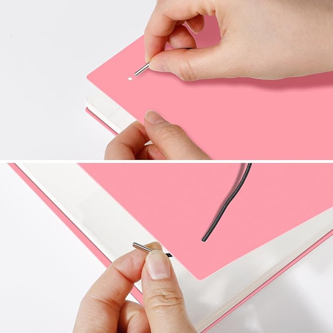 AHGXG Bullet Dotted Journal - Dot Grid Spiral Notebook 8.5" x 11", A4 Large Dotted Notebook, 100 GSM Thick Paper, Waterproof Plastic Cover Journals for Bullet Journaling, Sketching, Pink-DeskLoop Office