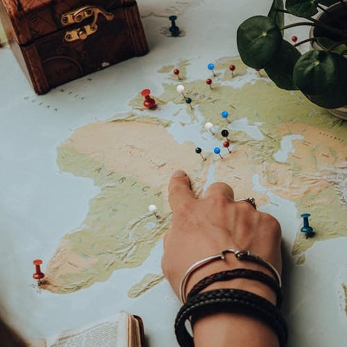 500 Pieces Map Push Pins, Small Round Head Marking Pins, Round Head Push Pin - Image 3