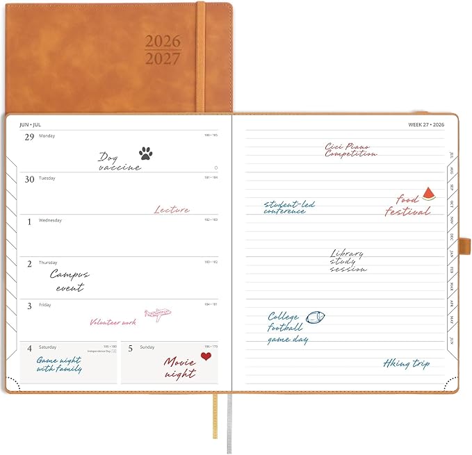 POPRUN Weekly Planner 2026-2027 Academic Calendar Appointment Book by POPRUN