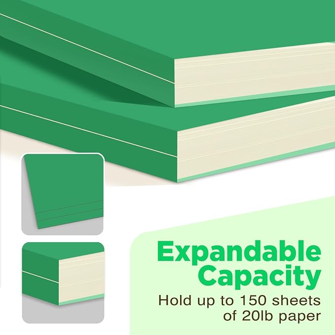 Green Manilla Folders File Folders 100-Pack Letter Size 8.5" x 11" Green - Image 4
