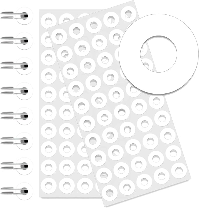 2500 Pack Self-Adhesive Hole Reinforcement Stickers, 1/4" Diameter Hole Punch by Anylabel