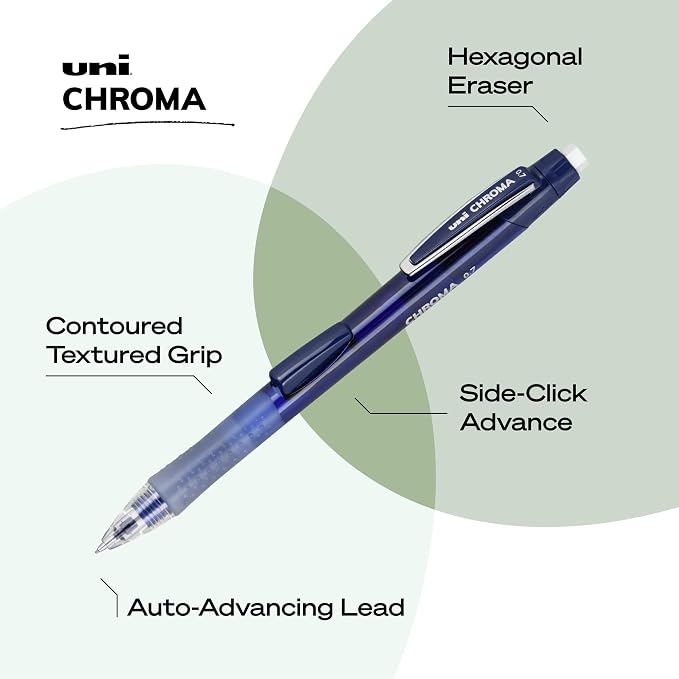 uniball Chroma Mechanical Pencil Starter Kit, HB #2, 4 Pack - Image 4