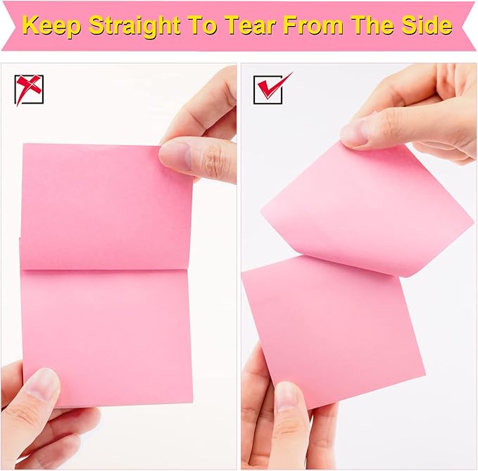 Fainne 120 Pack Sticky Notes Bulk Back to School Supplies Self Stick Note Pads Paper Memo for Office First Day of School Student Teacher Essentials (3 x 3 Inch,Simple Color)-DeskLoop Office