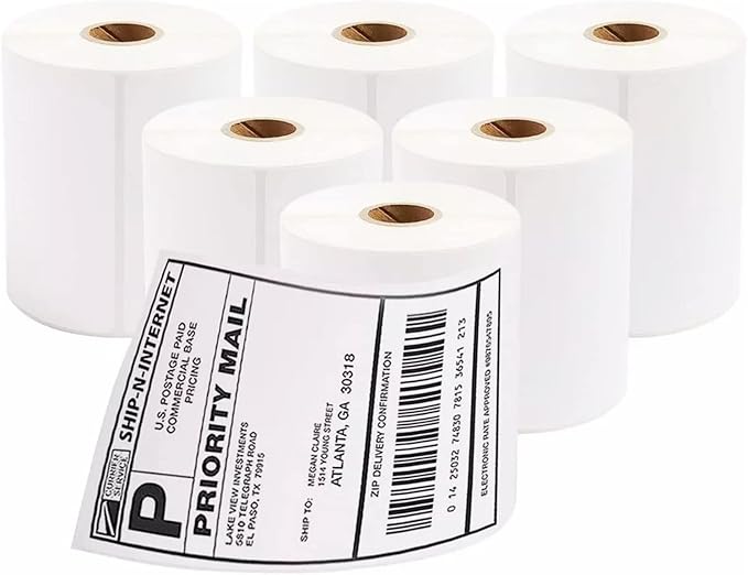 4x6 Direct Thermal Shipping Labels, 250 Per Roll, Mailing Thermal Blank by NefLaca