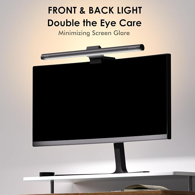Quntis Monitor Light Bar with Remote, 16.7'' Eye Care No Glare Computer Light - Image 2