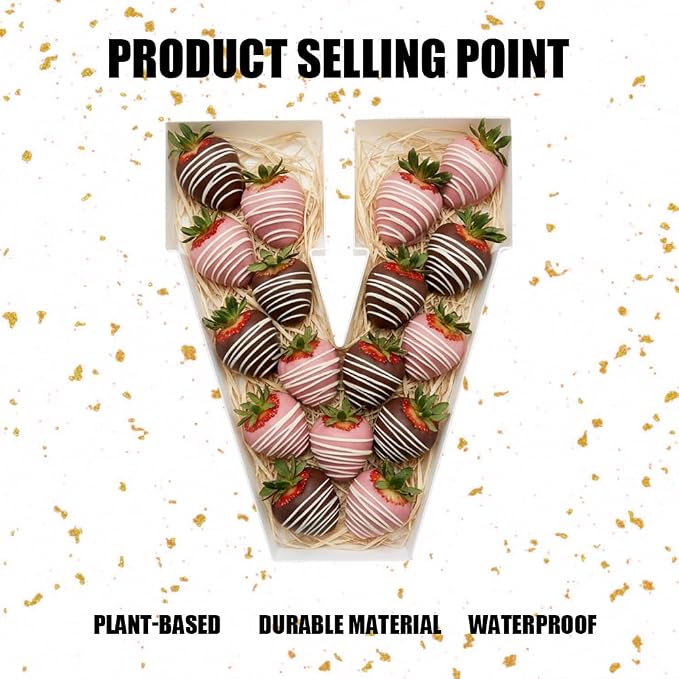 Plastic Fillable Letter Charcuterie Box, 10in Reusable Alphabet Shaped Tray - Image 3