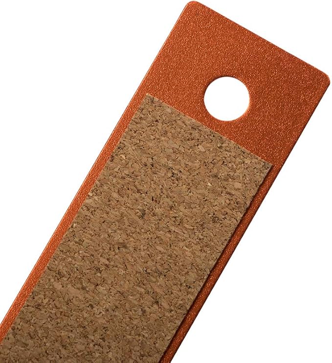 JAM PAPER Strong Aluminum Ruler - 12 Inch - Metal Ruler with Non-Skid Cork Backing - Orange Metallic - Sold Individually-DeskLoop Office