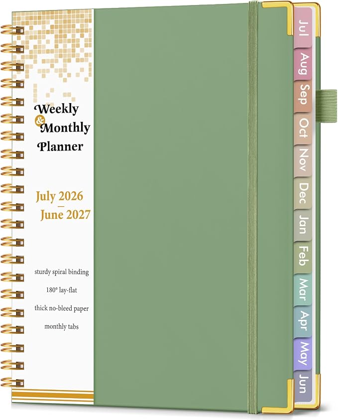 Academic Planner 2026-2027, Hardcover Weekly and Monthly Calendar Planner from by Unknown
