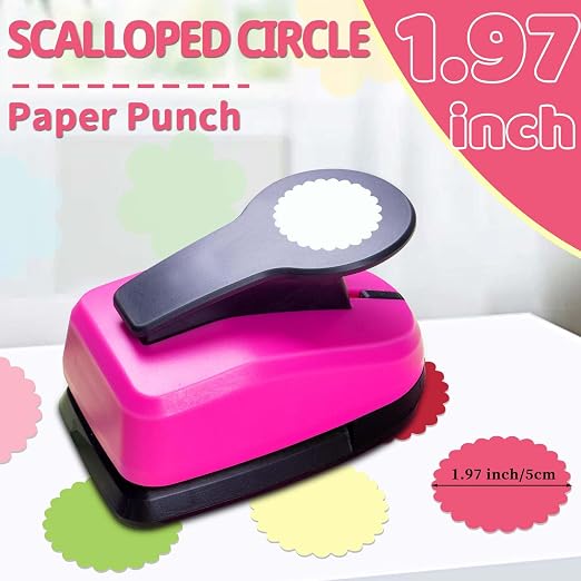Circle Paper Punches, Scalloped Circle Punch, 1.97 Circles Hole Puncher - Image 4