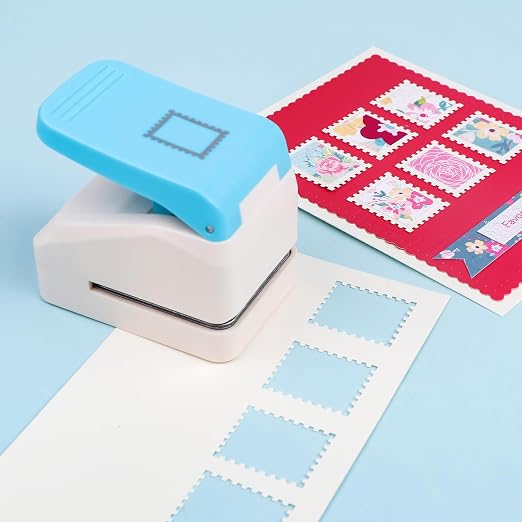 3 Pcs Paper Punch | Stamp Square & Star Punches | 1.1x0.9 inch Postage Stamp - Image 8