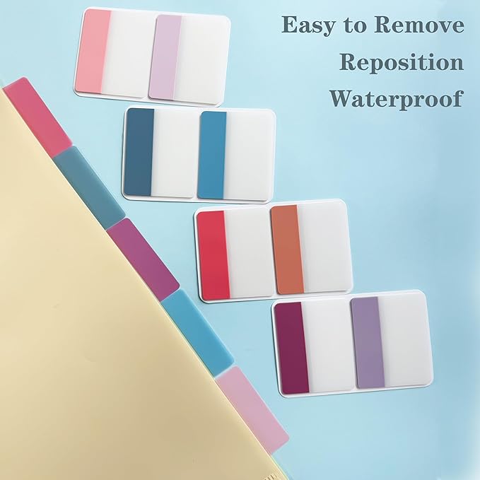 ELII 500 PCS Sticky Index Tabs 2 Inch Colorful Sticky Tabs for Notebooks, Page Markers Tabs for Binders-DeskLoop Office