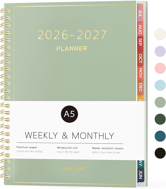 Forvencer Academic Planner 2026-2027, Weekly & Monthly Calendar Planner by Forvencer