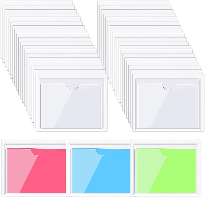 Chinco 30 Pcs Self Adhesive Pockets, Bin Labels by Chinco