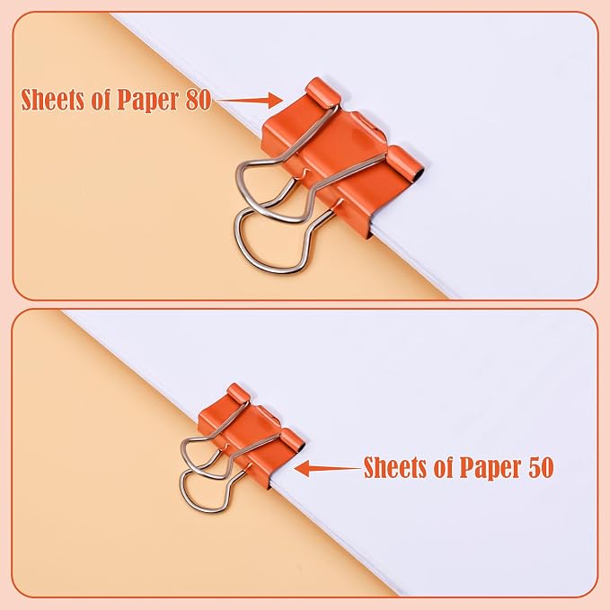 BAYTORY 40Pcs Binder Clips, Binder Clips Assorted Sizes, - Image 6