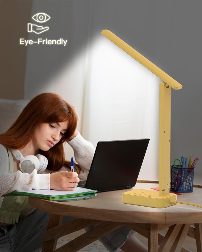Addtam LED Desk Lamp, Power Strip - Image 6