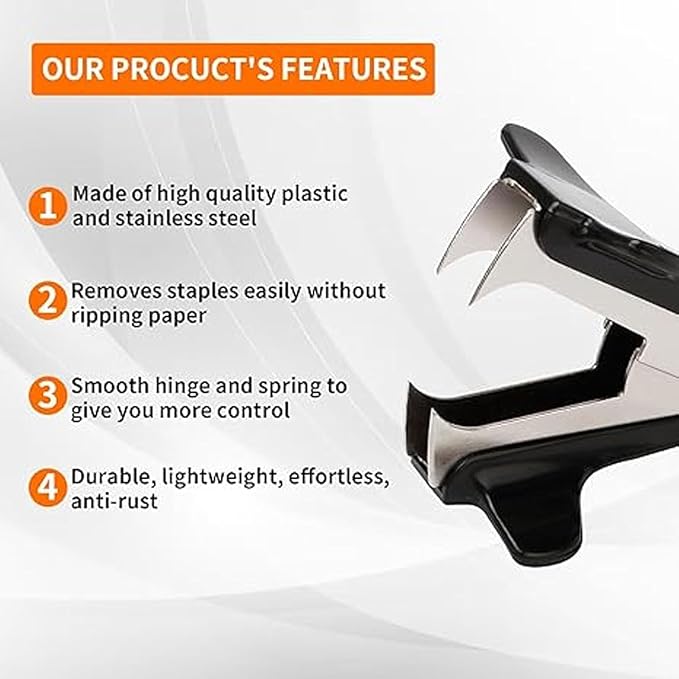 3pcs Black Staple Remover Staple Puller Removal Tool - Image 9