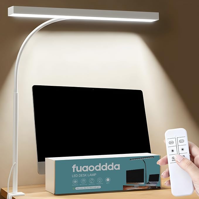 LED Desk Lamp with clamp, Remote Control Desk Lamp, 5 Color Modes & 10 by Unknown