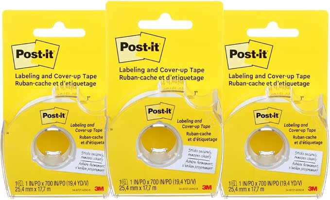 Post-it Labeling and Cover-up Tape 658, 1 in x 700 in - by Unknown