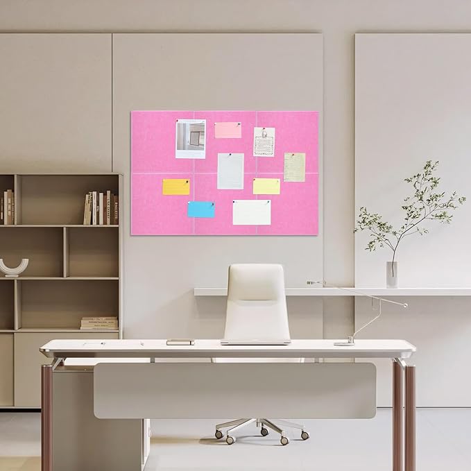 Large Cork Board 36" x 24", 6 Pack Felt Bulletin Board - Image 6