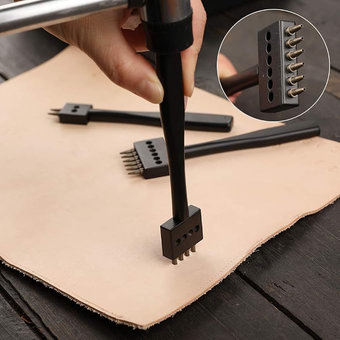 Leather Hole Punch, Prong Punch, 2/4/6 Lacing Stitching Punch, Round Hole Prong - Image 7