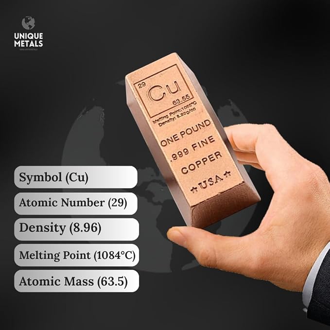 1 Pound Copper Bar Ingot Paperweight - Image 5