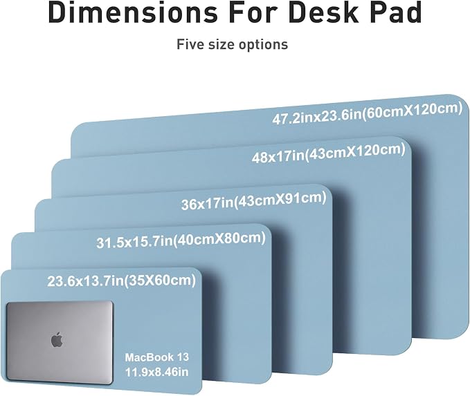 Aothia Faux Leather Desk Mat for Keyboard & Mouse | Creates One Clean Surface - Image 5