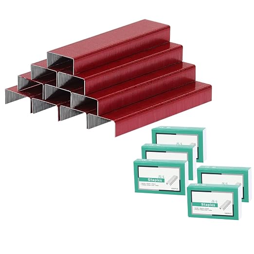 Multibey 5-Pack Red Staples Bulk Refill by MultiBey