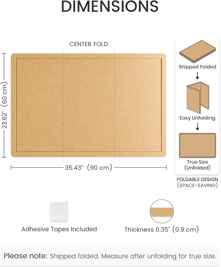 Fluxynara Bulletin Board, 35.4" x 23.6" Cork Board Alternative - Image 2