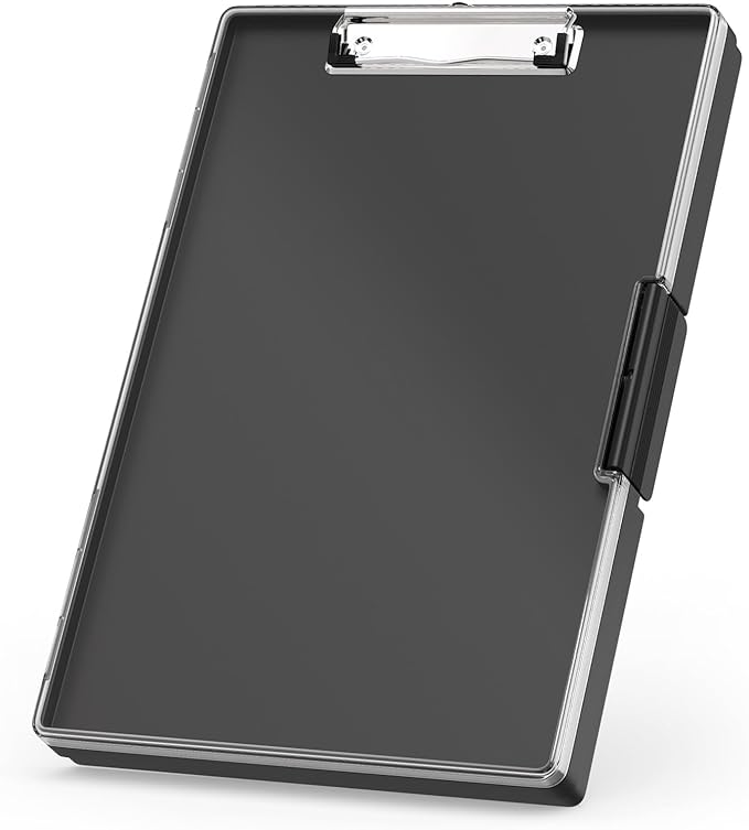 Rimilak Plastic Clipboard with Storage, Side Opening with 2 Compartment by Rimilak