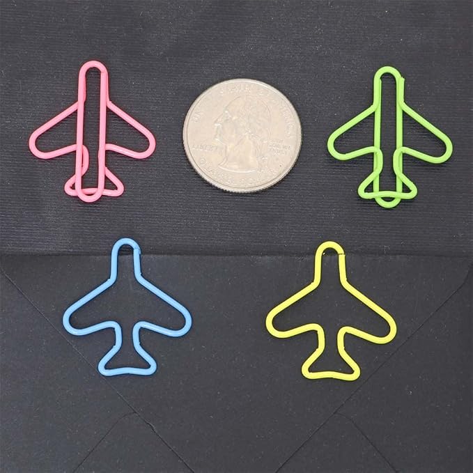 OWLFAVO 120pcs Airplane Shape Paper Clips - Image 7