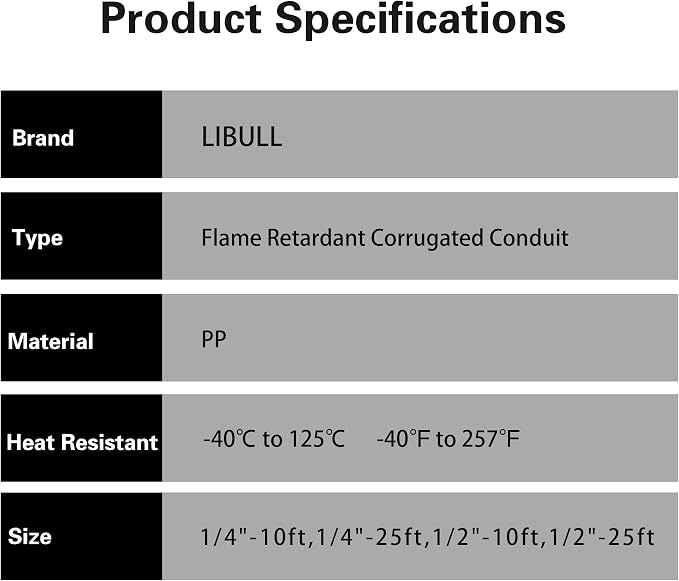 Split Wire Loom Tubing, 25FT 1/2Inch Heat Resistance Wire Protector | Cable - Image 8