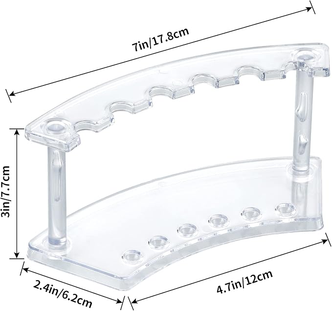 MOLIGOU 6 Pcs Pen Display Stand, 6 Slots Plastic Pen Holder - Image 2