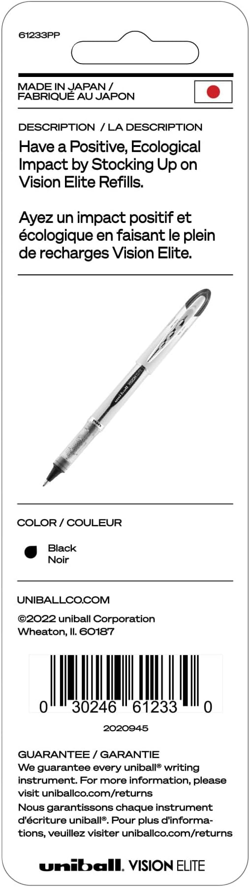 Uniball Vision Elite Rollerball Pen Refill, 0.8mm Bold Point, 6 Refills - Image 4