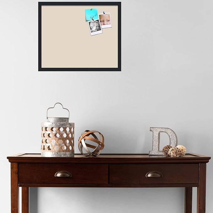PinPix 22x18 Inch Cork Bulletin Board. This Decorative Framed Pin Board Comes with Desert Pastel Design and a Satin Black Frame. Ideal for Home Office Decor or Message Board (PinPix-1815)-DeskLoop Office