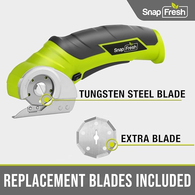 SnapFresh Cordless Electric Scissors, 4V Electric Mini Box Cutter, Carpet & - Image 2