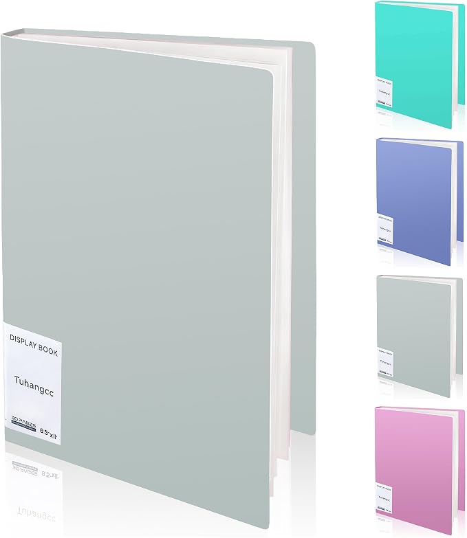 Tuhangcc Binder with Plastic Sleeves 30-Pocket with Clear Sheet Protectors by Tuhangcc