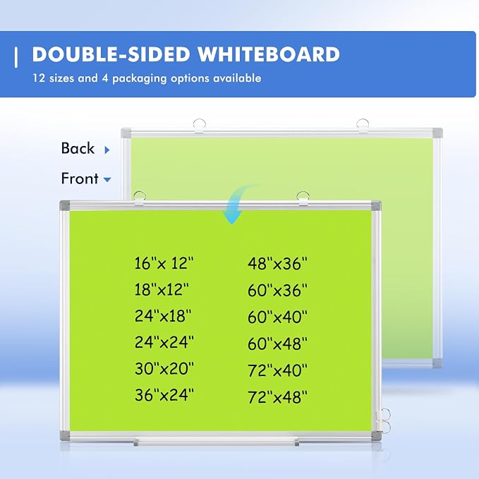 WALGLASS Magnetic Whiteboard 36"x24" Dry Erase White Board - Image 8