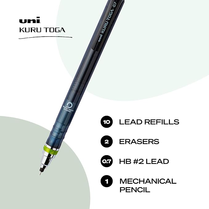 uniball Kuru Toga Mechanical Pencil Starter Kit, 0.7mm HB#2 - Image 4
