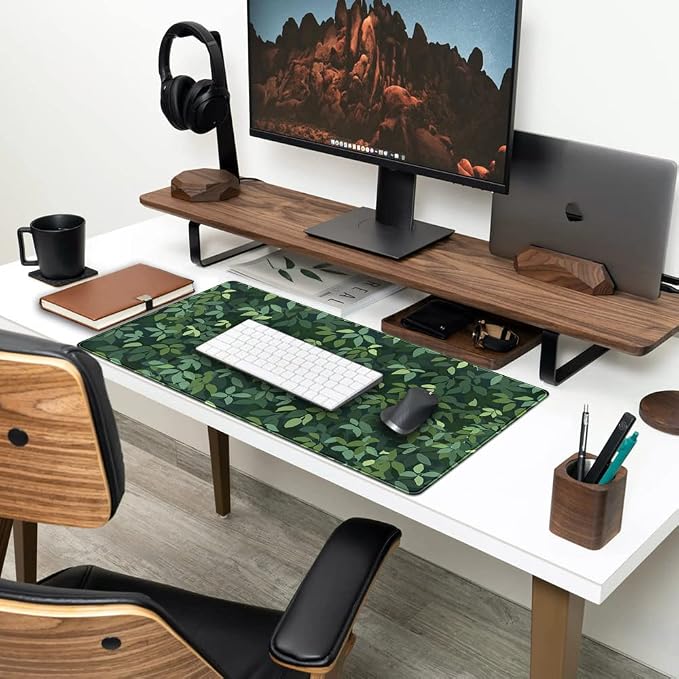 Cute Cat Kawaii Green Desk Mat - Image 7