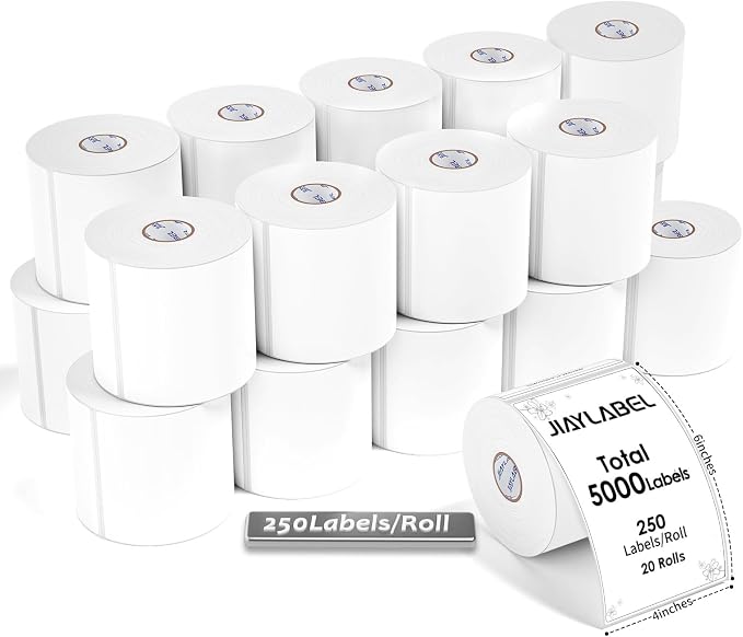 4x6 Thermal Mailing Labels for Direct Thermal Label Printer Shipping Sticker by JIAYLABEL