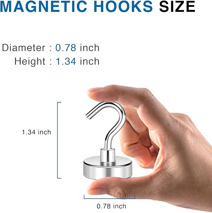 LOVIMAG Magnetic Hooks for Cruise Cabins, 50lbs Magnetic Hooks for Classroom - Image 2