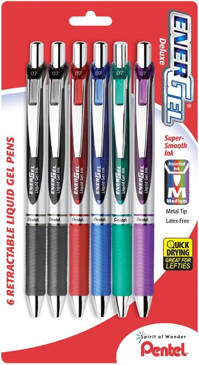 Pentel EnerGel RTX Retractable Liquid Gel Pen, Medium Line, Metal Tip - Image 7