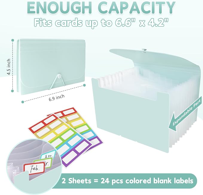 DHATMYC 4x6 Index Card Organizer Holder File Box 3x5 Inch Note Flash Card - Image 2
